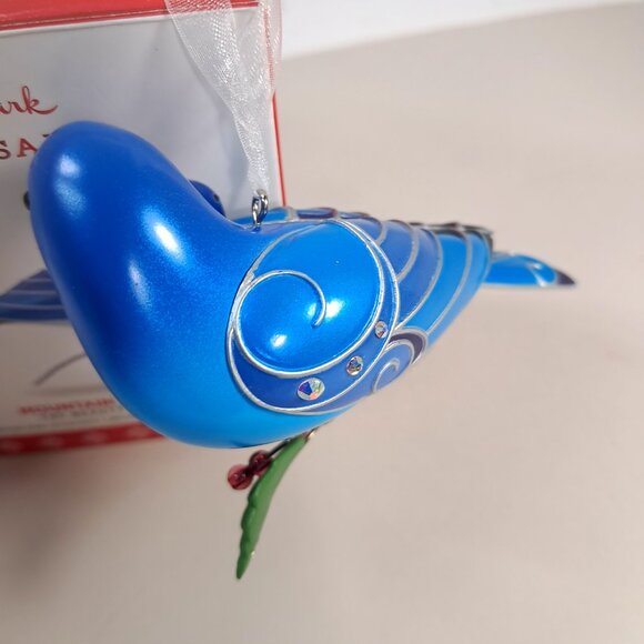 Hallmark Beauty of Birds Series Ornament Christmas 2017 Mountain Bluebird blue - Picture 3 of 7